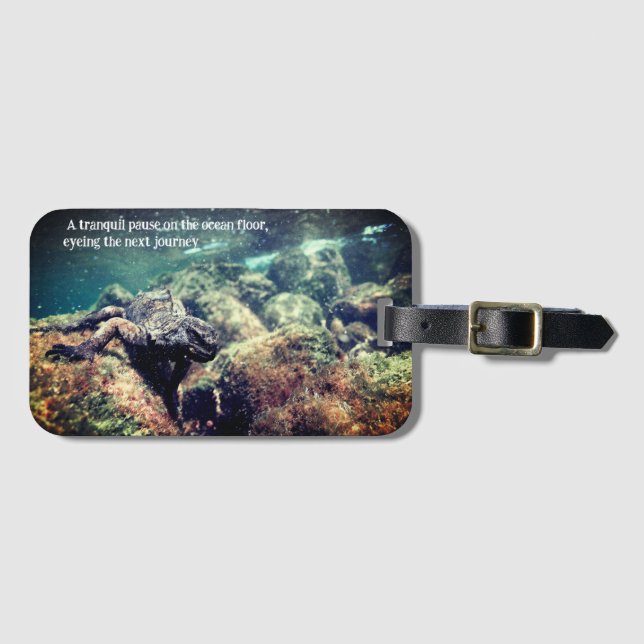 Etiqueta De Bagagem Engraçado guana submarina (Frente Horizontal)