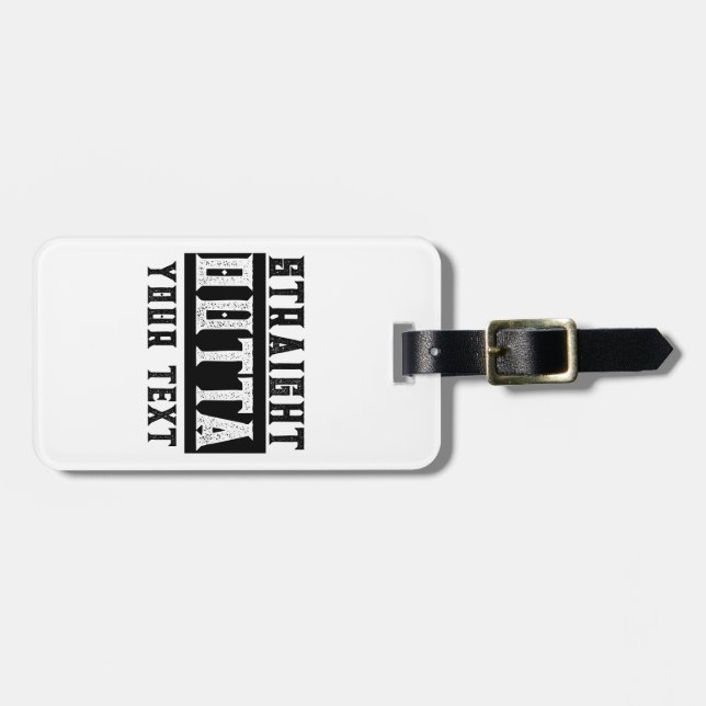 Etiqueta De Bagagem Engraçado 'Hetero fora do seu texto' (Frente Horizontal)