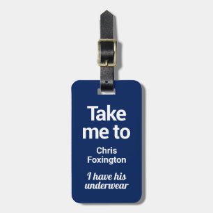 Etiqueta de Bagagem Engraçado Personalizado Az