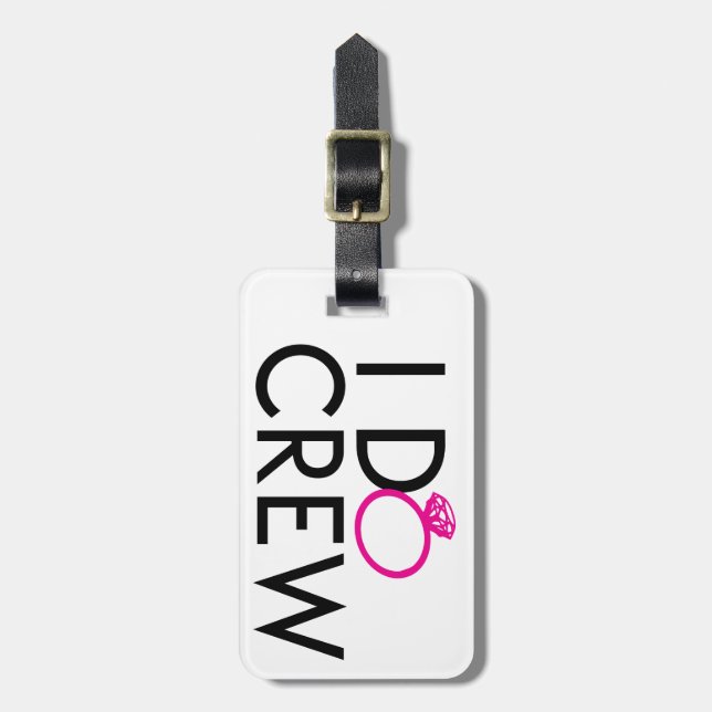 ETIQUETA DE BAGAGEM ENGRENAGEM DE I-DO-CREW BACHELORETTE (Frente Vertical)