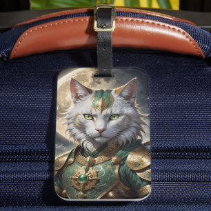Etiqueta De Bagagem Epic Armored Cat Warrior
