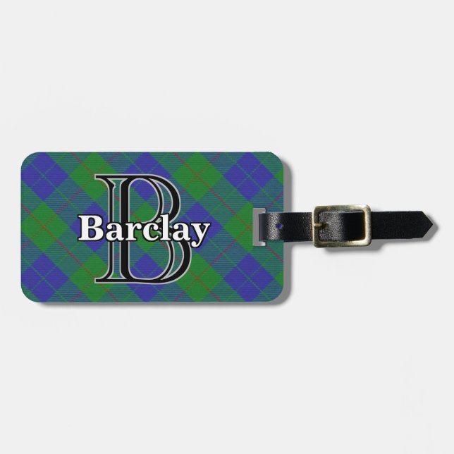 Etiqueta De Bagagem Epic Scotland Clan Barclay Caçando Tartan (Frente Horizontal)