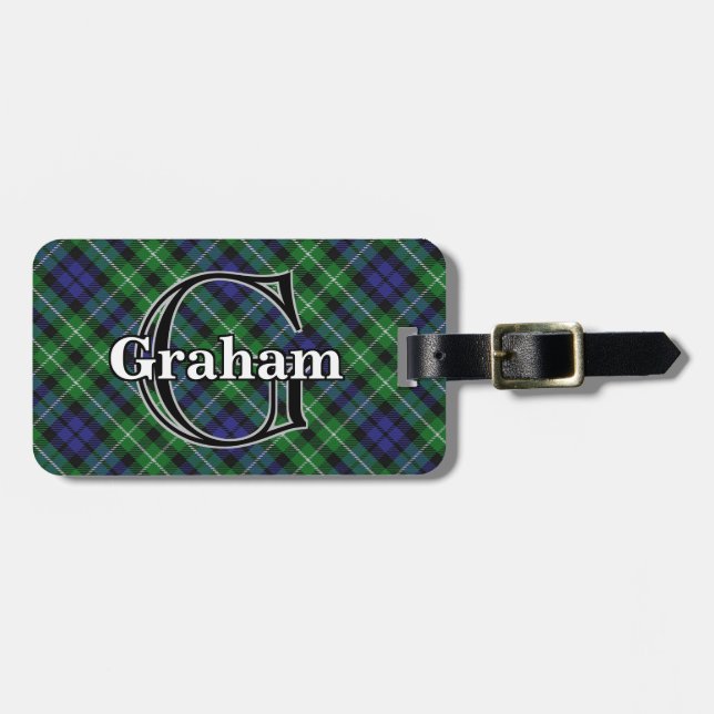 Etiqueta De Bagagem Epic Scotland Clan Graham Tartan (Frente Horizontal)