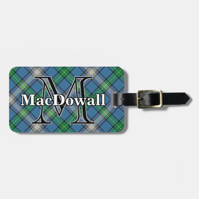 Etiqueta De Bagagem Epic Scotland Clan MacDowall Tartan (Frente Horizontal)