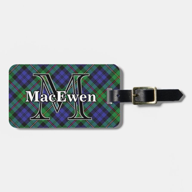 Etiqueta De Bagagem Epic Scotland Clan MacEwen Tartan (Frente Horizontal)