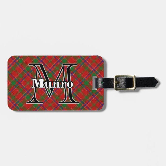 Etiqueta De Bagagem Epic Scotland Clan Munro Tartan (Frente Horizontal)