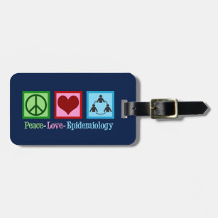 Etiqueta De Bagagem Epidemiologia do amor da paz