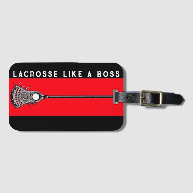 Etiqueta De Bagagem Equipamento de Lacrosse (Frente Horizontal)