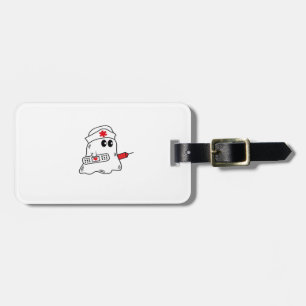 Etiqueta De Bagagem Equipe Boo Boo Enfermeira Halloween Fantasma Diver