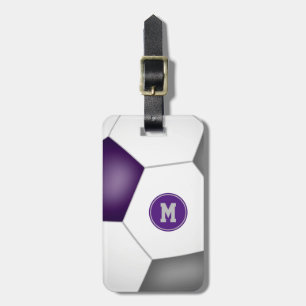 Etiqueta De Bagagem equipe do clube de cinza roxo colore ID do saco de