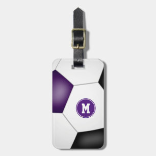 Etiqueta De Bagagem equipe do clube de escola preto roxo colore ID do
