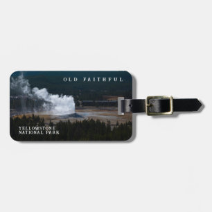 Etiqueta De Bagagem Erupção Yellowstone, um velho gênio de fé