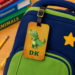 Etiqueta De Bagagem Escola de ID de Dinossauro Personalizado