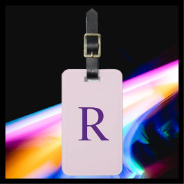 Etiqueta De Bagagem ESCOLHA A COR OU A Bag do Monograma Cor-de-Rosa Pá