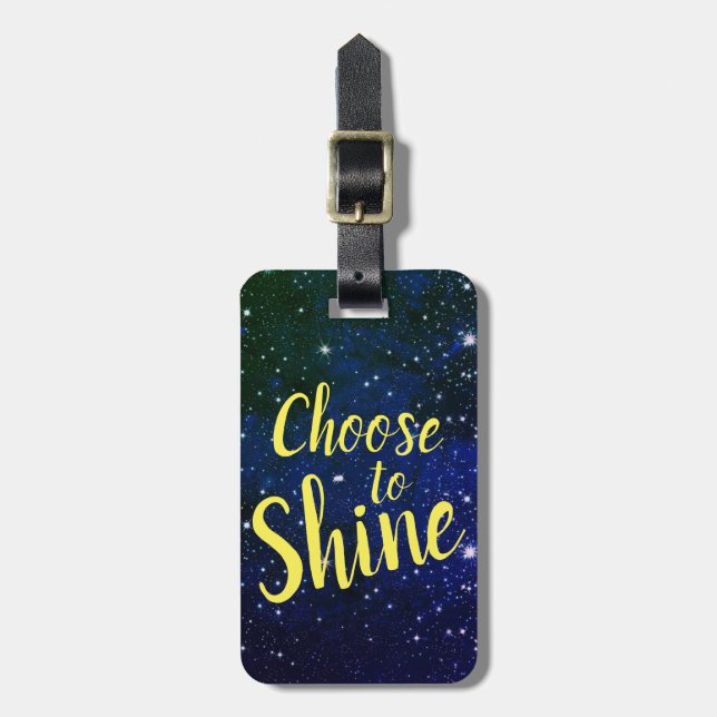 Etiqueta De Bagagem Escolher Shine Stars Cosmos (Frente Vertical)