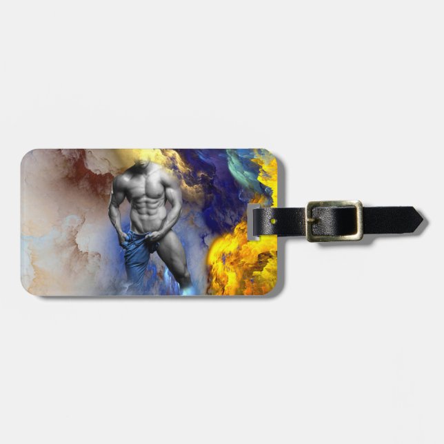 Etiqueta De Bagagem Escorregadio muscular do SlipperyJoe (Frente Horizontal)