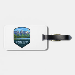 Etiqueta De Bagagem Escudo do Parque Nacional Grand Teton