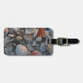 Etiqueta De Bagagem Escudos do mar na areia