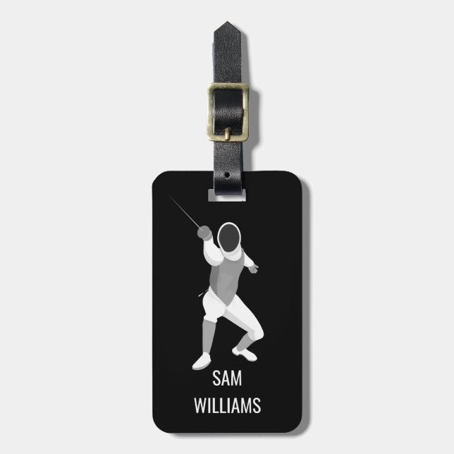 Etiqueta De Bagagem Esgrima (Frente Vertical)