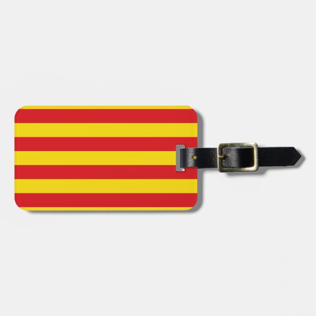 Etiqueta De Bagagem Espanha: Catalunha La Senyera (Frente Horizontal)