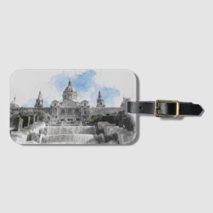 Etiqueta De Bagagem Espanha de Madrid - Souvenir Feriado com Cidade Cê