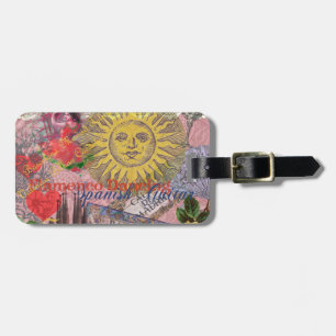 Etiqueta De Bagagem Espanha Vintage Sol Viagem Colagem Retro Europa