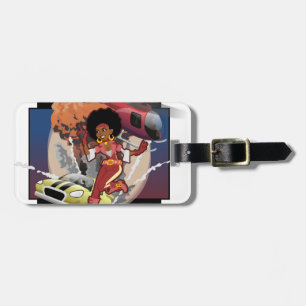 Etiqueta De Bagagem espião do afro do blaxploitation