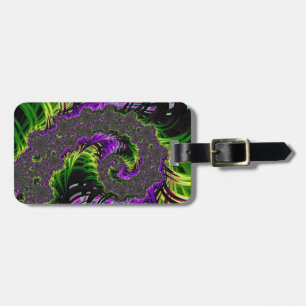 Etiqueta De Bagagem Espiral Roxo e Verde