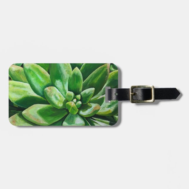 Etiqueta De Bagagem Esplêndido no verde (Frente Horizontal)