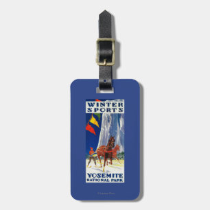 Etiqueta De Bagagem Esportes de inverno em Yosemite PosterYosemite, CA