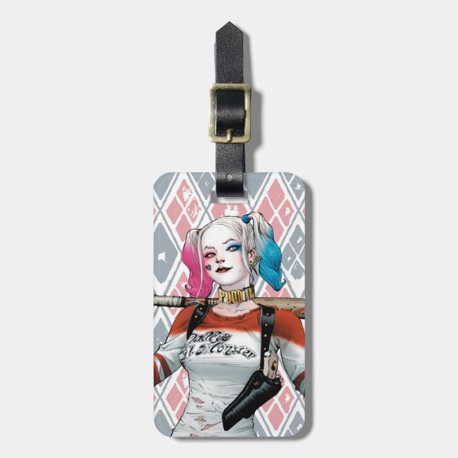 Etiqueta De Bagagem Esquadrão Suicida | Harley Quinn (Frente Vertical)