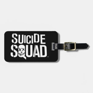 Etiqueta De Bagagem Esquadrão Suicida Logotipo branco
