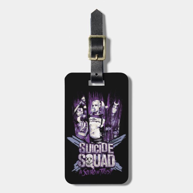 Etiqueta De Bagagem Esquadrão Suicida | Raparigas "Em Quadrado Confiam (Frente Vertical)