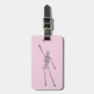 Etiqueta De Bagagem Esqueleto Feliz Personalizado