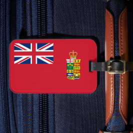 Etiqueta De Bagagem Estandarte Vermelho Canadense Histórico 1871-1921