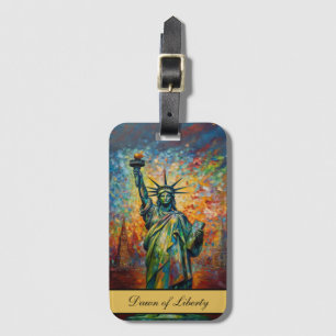 Etiqueta De Bagagem Estátua da Liberdade Colorida Personalizada Nova Y