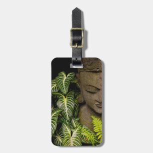 Etiqueta De Bagagem Estátua em uma informações sobre localização do