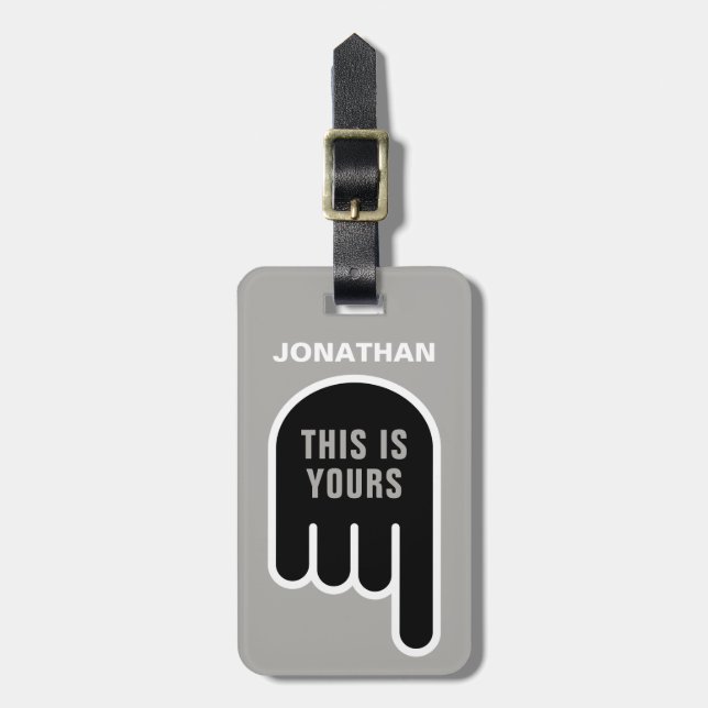 Etiqueta De Bagagem Este É Seu (Personalizável) (Frente Vertical)