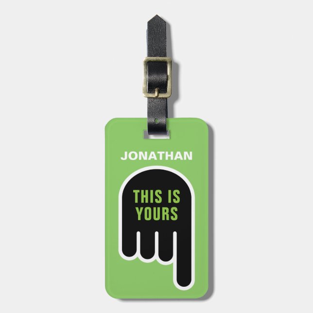 Etiqueta De Bagagem Este É Seu (Personalizável) (Frente Vertical)