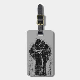Etiqueta De Bagagem Estilo afligido Grunge do punho da solidariedade