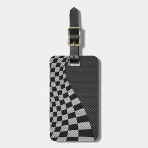 Etiqueta De Bagagem Estilo da fibra do carbono que compete a decoraç