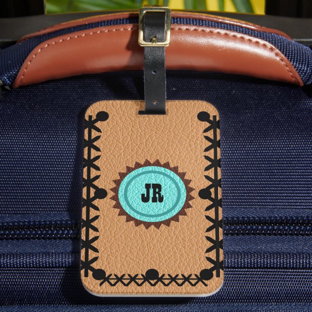 Etiqueta De Bagagem Estilo Sudoeste Folha de Olho (Frente Insitu 2)