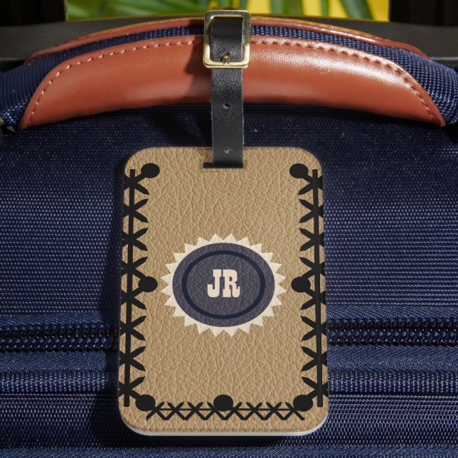 Etiqueta De Bagagem Estilo Sudoeste Folha de Olho (Frente Insitu 2)