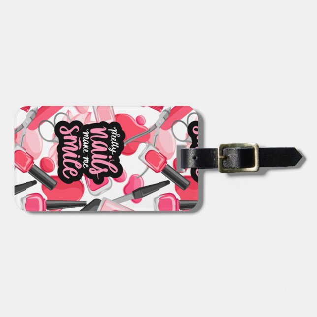 ETIQUETA DE BAGAGEM ESTILO UNHAS ART (Frente Horizontal)