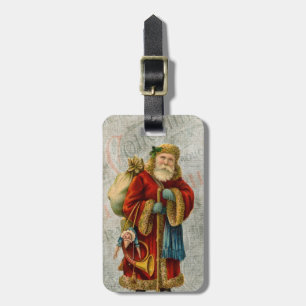 Etiqueta De Bagagem Estilo Vintage Pai Natal Papai Noel