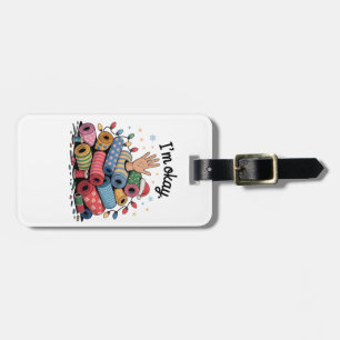 Etiqueta De Bagagem Estou Bem Humor de Quilting Amantes do Natal