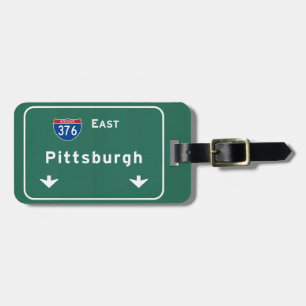 Etiqueta De Bagagem Estrada nacional do pa de Pittsburgh Pensilvânia: