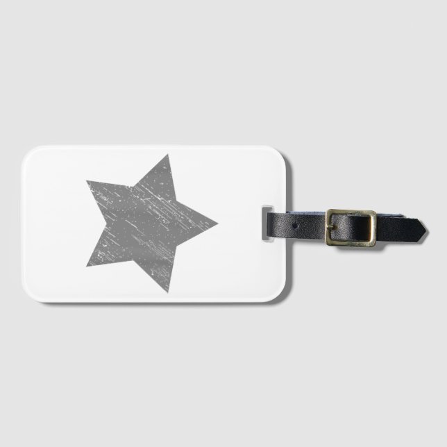 Etiqueta De Bagagem Estrela de Cinza Distante (Frente Horizontal)