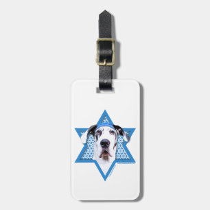 Etiqueta De Bagagem Estrela de David de Hanukkah - great dane -
