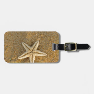 Etiqueta De Bagagem Estrela do mar na areia